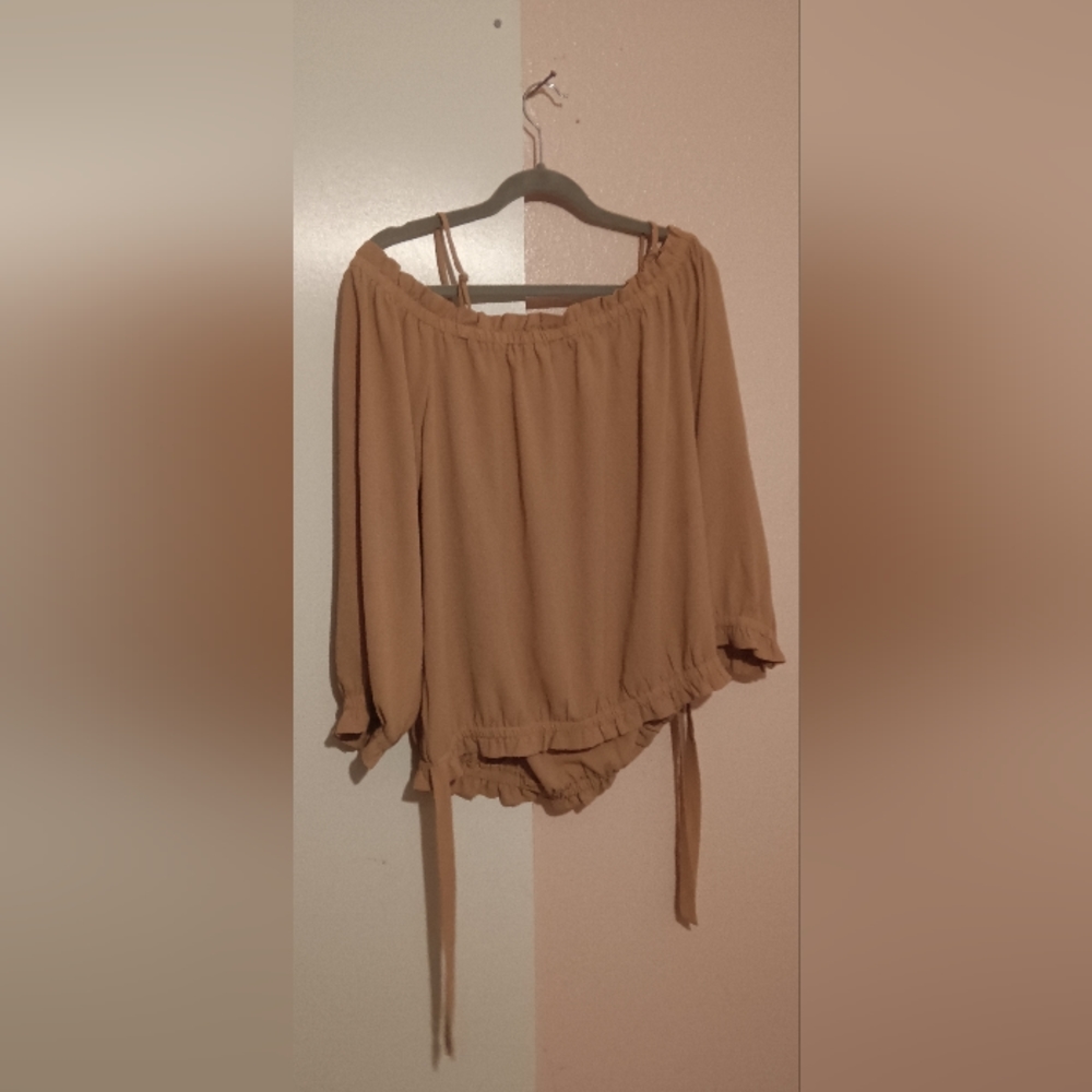 Tan shirt